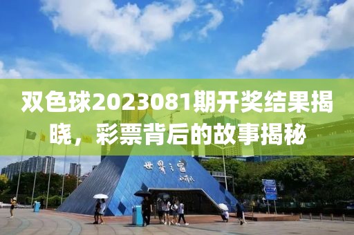 双色球2023081期开奖结果揭晓，彩票背后的故事揭秘