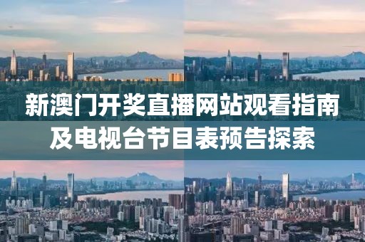 新澳门开奖直播网站观看指南及电视台节目表预告探索
