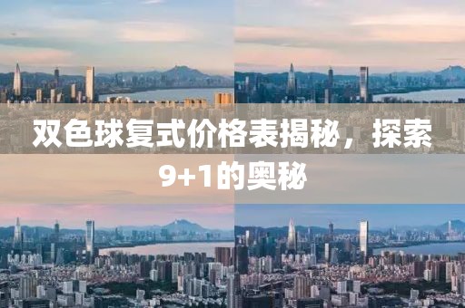 双色球复式价格表揭秘，探索9+1的奥秘