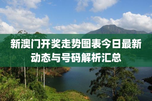 新澳门开奖走势图表今日最新动态与号码解析汇总