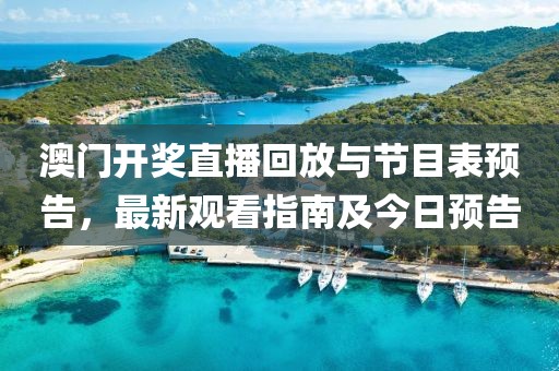 澳门开奖直播回放与节目表预告，最新观看指南及今日预告