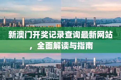 新澳门开奖记录查询最新网站，全面解读与指南