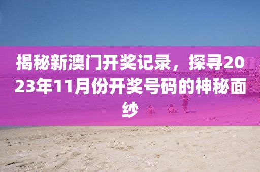 揭秘新澳门开奖记录，探寻2023年11月份开奖号码的神秘面纱