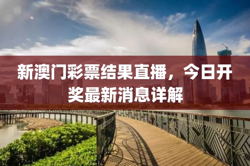 新澳门彩票结果直播，今日开奖最新消息详解