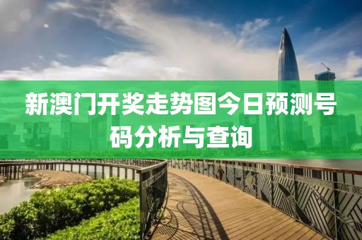 新澳门开奖走势图今日预测号码分析与查询