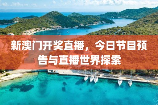 新澳门开奖直播，今日节目预告与直播世界探索