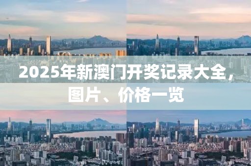 2025年新澳门开奖记录大全，图片、价格一览