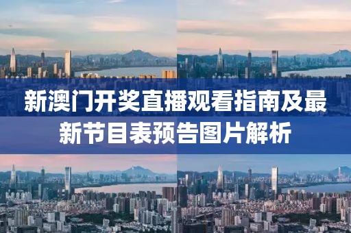 新澳门开奖直播观看指南及最新节目表预告图片解析