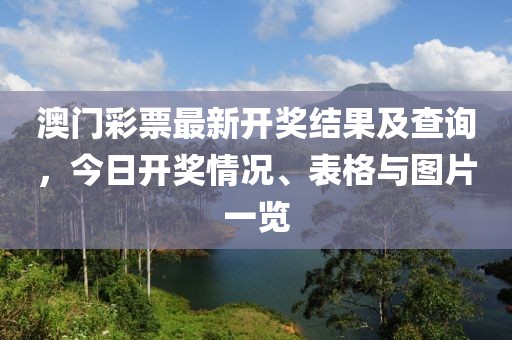 澳门彩票最新开奖结果及查询，今日开奖情况、表格与图片一览