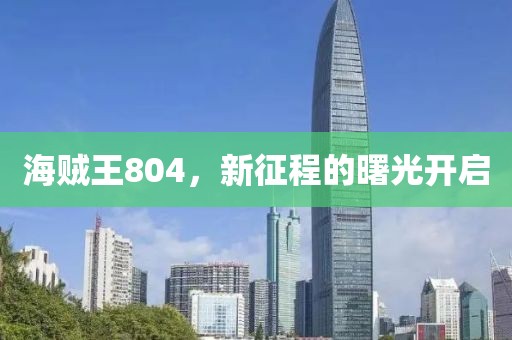 海贼王804，新征程的曙光开启