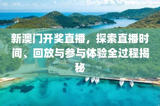 新澳门开奖直播，探索直播时间、回放与参与体验全过程揭秘
