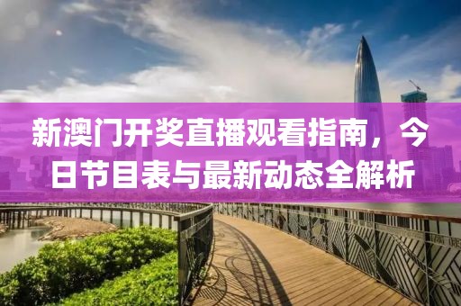 新澳门开奖直播观看指南，今日节目表与最新动态全解析