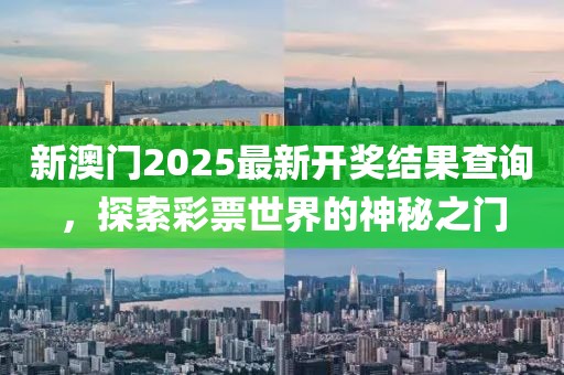 新澳门2025最新开奖结果查询，探索彩票世界的神秘之门
