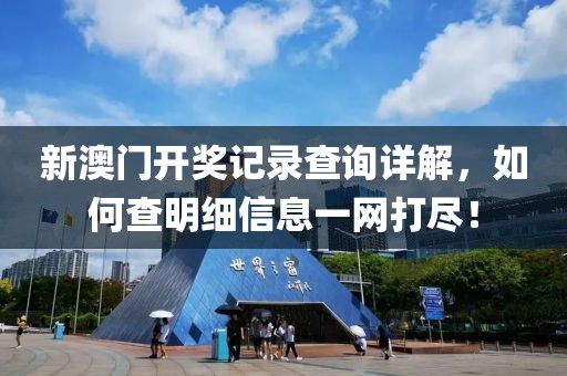 新澳门开奖记录查询详解，如何查明细信息一网打尽！